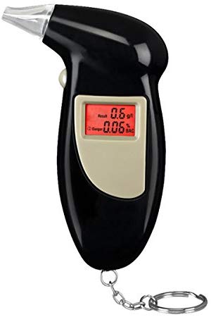 Alcohol Breathalyzer Portable Breath Tester - Amacam AT-01 Accurate Digital Display Convenient Lightweight Pocket Design A Must if You Drive the Next Day after a Night out Drinking. Be Safe Not Sorry.