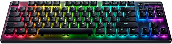 Razer DeathStalker V2 Pro Tenkeyless (Red Switch) - Wireless Low-Profile Optical Gaming Keyboard (Linear Optical Switches, HyperSpeed Wireless, Bluetooth 5.0) UK Layout | Black