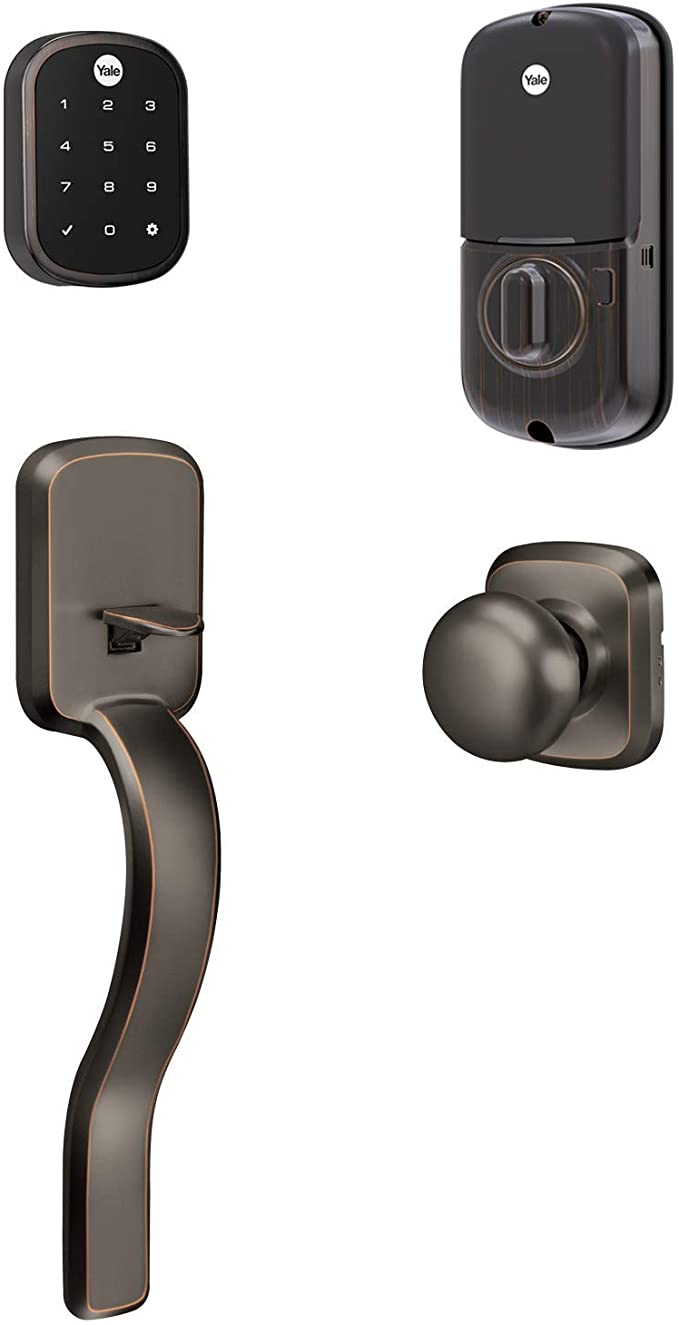 Yale Assure Lock SL - Key-Free Touchscreen with Ridgefield Handleset in Bronze