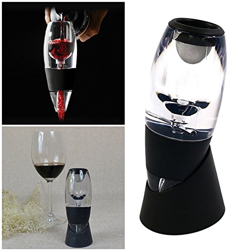 Sminiker Acrylic Red Wine Aerator Wine Pourers Wine Gift Set Aerate and Perfect Your Wine