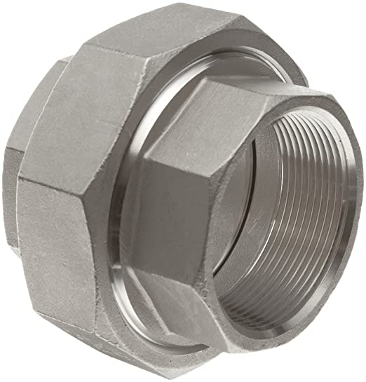 Stainless Steel 304 Cast Pipe Fitting, Union, Class 150, 1-1/4" NPT Female