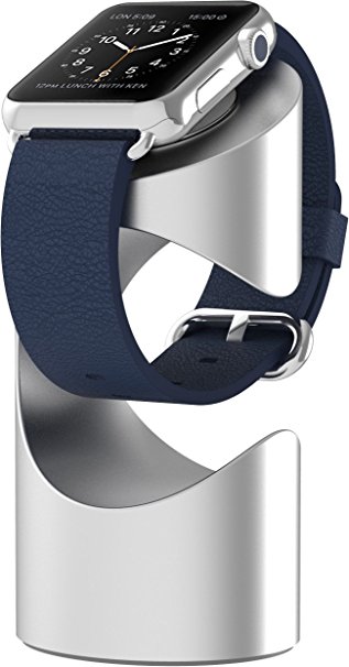 Just Mobile TimeStand Premium Aluminum Apple Watch Stand (ST-180SI) - Silver
