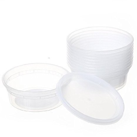 Newspring Clear Deli Food Containers with Lids, Storage, 8 oz, 40 Piece