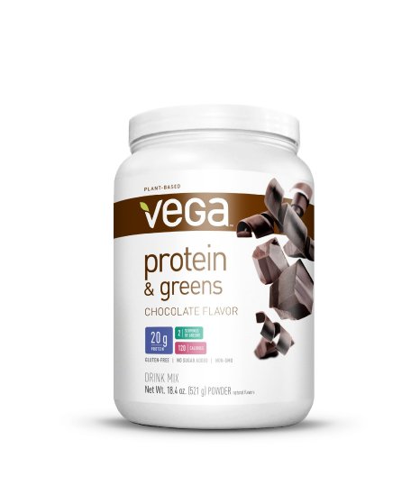 Vega Protein and Greens Tub Powder, Chocolate, 18.4 Ounce