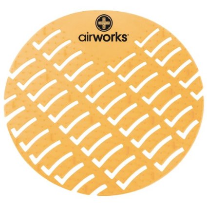 Hospeco Airworks AWUS231-BX Yellow Citrus Grove Urinal Screen Box of 10