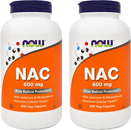 Now NAC 600 mg, 400 Veg Capsules (Pack of 2)