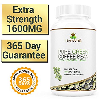 LiveWell Labs 1600mg Pure Green Coffee Bean by LiveWell Labs