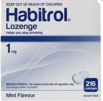 Habitrol Nicotine Lozenge 1mg Mint Flavor. 2 Packs of 216 Lozenges (Total 432)