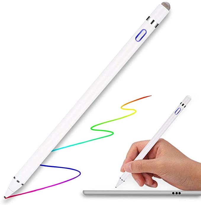 Stylus Pen for Touch Screens, Stylus para Pantallas táctiles, Digital Pencil Active Pens Fine Point Stylist Compatible with iPhone iPad Pro and More Tablets (White)