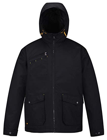 HARD LAND Men’s Winter Coats Work Jacket Waterproof Rain Jacket Insulated Parka with Hood Outerwear