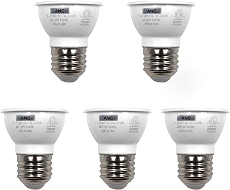 ANC PAR16 LED Bulb Dimmable Spotlight Bulb 7W LED Bulbs(50W Halogen Bulbs Equivalent),500 Lumens 3000K Warm White 35° Beam Angle Spot Bulb 5 Pack
