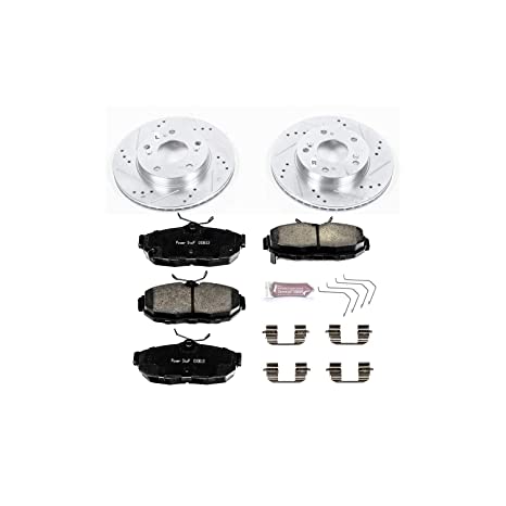 Power Stop K6319 Front Brake Kit with Drilled/Slotted Brake Rotors and Z23 Evolution Ceramic Brake Pads