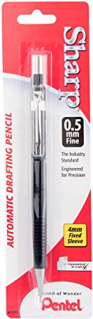 Pentel Sharp Automatic Pencil, 0.5mm, Black Barrel, 1 Pack (P205BP-K6)