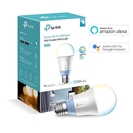 TP-LINK A   E27 Intelligent Tunable WiFi LED Light Bulb, Plastic, E27, Plastic, blue, E27, 10 wattsW