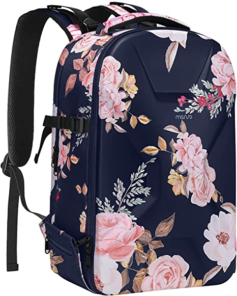 MOSISO Camera Backpack, DSLR/SLR/Mirrorless Photography Camera Bag Peony Waterproof Hardshell Case with Tripod Holder & Laptop Compartment Compatible with Canon/Nikon/Sony/DJI Mavic Drone, Blue