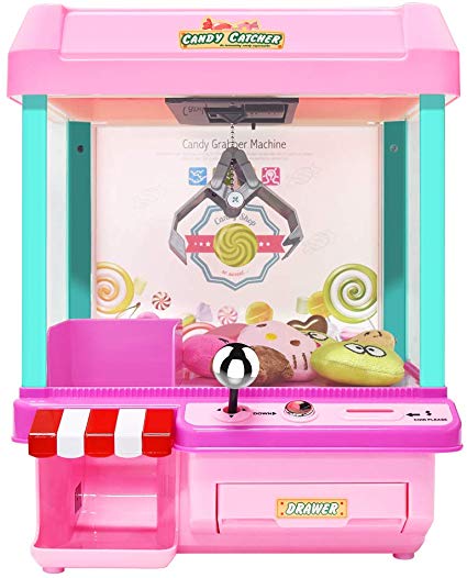 The Toy Grabber Claw Machine for Kids,Indoor Arcade Games,Ideal for Use with Small Toys/Candy,Features LED Lights and Sound Effects,Mini Candy Claw Toys for 1 2 3 4 5 Year Old Boys Girls Best Gift
