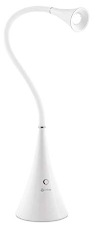 OttLite A5900B-FFP Led Flexneck USB (5V, 2.1A), White, 3 Brightness Settings, Flexible Adjustment, Office Desk Lamp