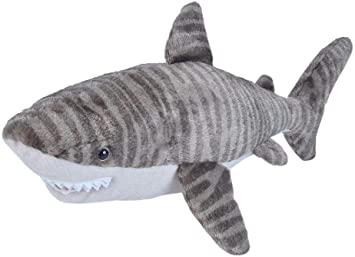 Wild Republic Tiger Shark Plush, Stuffed Animal, Plush Toy, Gifts for Kids, Cuddlekins 20 inches