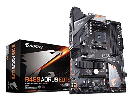 GIGABYTE B450 AORUS Elite (AMD Ryzen AM4/ M.2 Thermal Guard/HMDI/DVI/USB 3.1/DDR4/ATX/Motherboard)