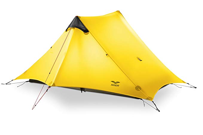 MIER Ultralight Tent 3-Season Backpacking Tent for 1-Person or 2-Person Camping, Trekking, Kayaking, Climbing, Hiking (exclude Trekking Pole)