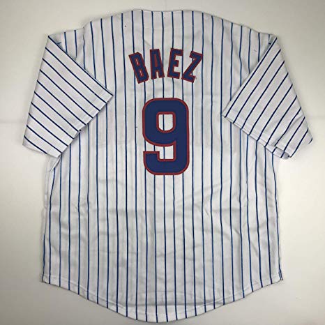 Unsigned Javier Baez Chicago Pinstripe Custom Stitched Baseball Jersey Size Men's XL New No Brands/Logos