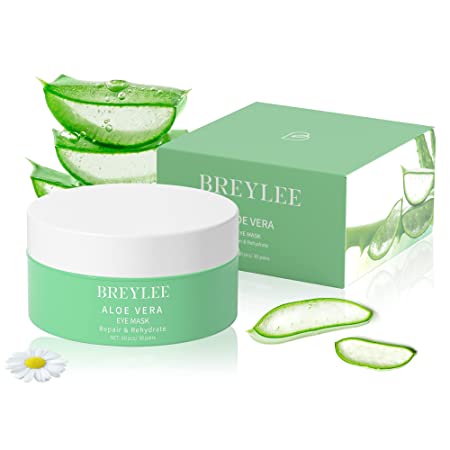 BREYLEE Aloe Vera Eye Mask – 30 Pairs - Under Eye Mask Amino Acid & Collagen, Under Eye Mask for Face Care, Eye Masks for Dark Circles and Puffiness, Under Eye Masks for Beauty & Personal Care