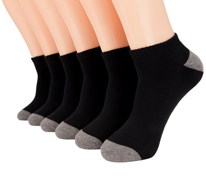ZQ Men's Everyday All Sport Cushioned Low Cut Ankle Socks (6 Pairs)