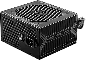 MSI MAG A750BN PCIE 5.0 Power Supply Unit, 750W, 80 PLUS Bronze, PCIe 5.0 GPU Support, ATX PSU