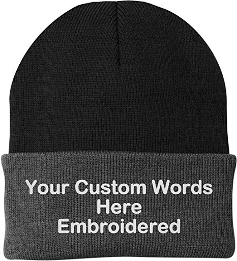 Unameitcustom Customize Your Beanie Personalized with Your Own Text Embroidered