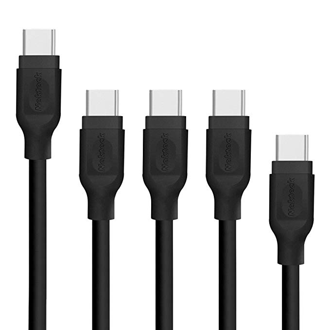 Nekteck USB C Cable, Type C to USB 3.0 Type A Male Data & Charging Cord 5 Pack[ 1ft x 1, 3ft x 3, 6ft x 1]with 56k ohm resistor Galaxy S9/S9 Plus, S8/S8 Plus, Note8, Pixel 2 XL