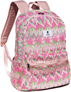ESVAN Mesh Backpack Bag School Backpack Purse Teens Travel Gym Backpack Casual School Bookbag Beach Bag