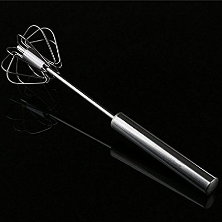 IDS Stainless Steel Hand Push Whisk Blender Tool for Egg Beater, Milk Frother, Hand Push Mixer Stirrer