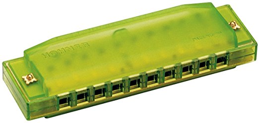 Clearly Colorful Translucent Harmonica, Green