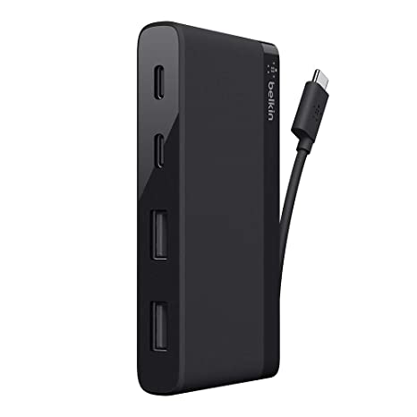 Belkin USB-IF Certified 4-Port Mini USB-C Hub for Type c for MacBook, Laptop and Desktop