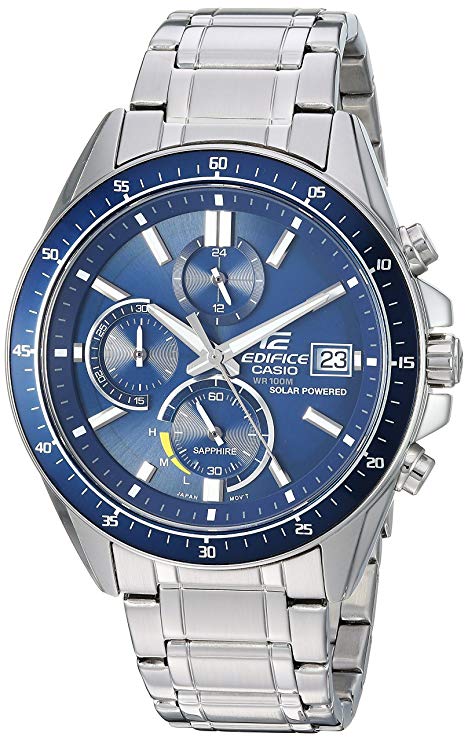 Casio Men's Edifice Quartz Watch with Stainless-Steel Strap, Silver, 21.7 (Model: EFS-S510D-2AVCR)