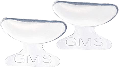 GMS Optical Soft Silicone Adhesive Butterfly Nose Pads for Glasses, Sunglasses, and Eye Wear - 1.8mm x 13mm (Clear, 5 Pair)