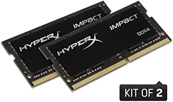 HyperX Impact 64GB 3200MHz DDR4 CL20 SODIMM (Kit of 2) Laptop Memory HX432S20IBK2/64