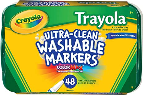 Crayola Ultra Clean Fine Line Markers, 6 Each of 8, 48 Count