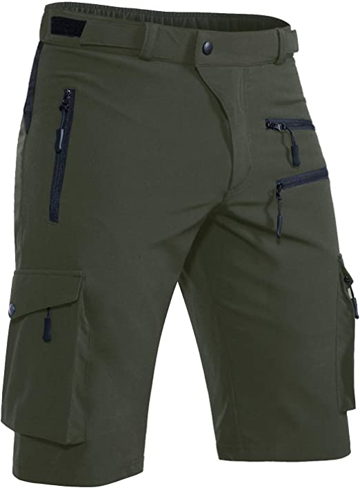 Hiauspor Mens Hiking Shorts Stretch Cargo Shorts Quick Dry Tactical Short swith Zipper Pockets