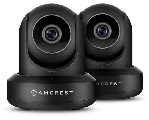2-Pack Amcrest HDSeries 720P WiFi Wireless IP Security Surveillance Camera System IPM-721 (Black)