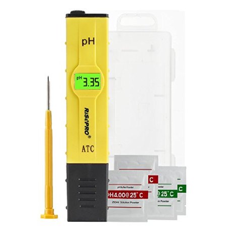 PH Meter, RISEPRO® Digital pH Meter Pen Type Water Tester For Hydroponic Aquarium Spa Pool (Yellow) PH-2011Y