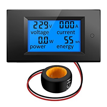 ELEGIANT AC 80-260V 100A Digital Current Voltage Amperage LCD Power Panel Meter DC Volt Amp Testing Gauge Monitor Power Energy Meter Ammeter Voltmeter