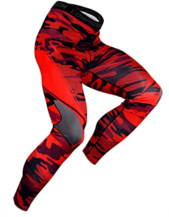 Panegy Men's Compression Pants Cool Dry Sports Tights Pants Running Leggings Yoga Baselayer Shorts