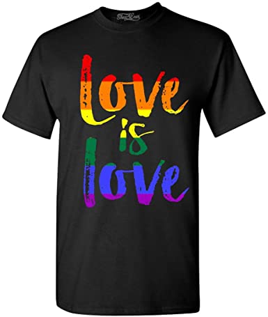 shop4ever Love is Love T-Shirt Gay Pride Shirts