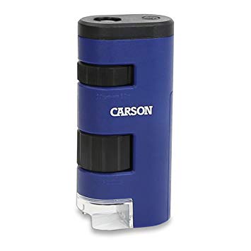 Carson Pocket Micro 20x-60x LED Lighted Zoom Field Microscope with Aspheric Lens System (MM-450)