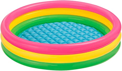 Intex Babypool Sunset Glow, 3-Ring, Mehrfarbig, Ø 147 x 33 cm