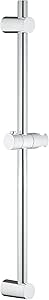 GROHE Barre de douche Vitalio Universal, barre douche 600 mm, point fixation barre réglable, support pommeau de douche orientable, installation facile, chromé, 27724000 (Import Allemagne)