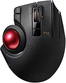 ELECOM Wired/Wireless/Bluetooth Thumb-Operated Trackball Mouse, 8-Button Function with Smooth Tracking, Precision Optical Gaming Sensor (M-XPT1MRXBK)