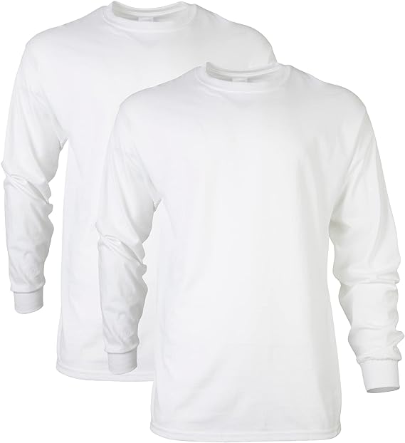 Gildan Men's Ultra Cotton Long Sleeve T-Shirt (Pack of 2)