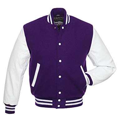 Stewart & Strauss Letterman Jacket (37 Team Colors) - Varsity Jacket Wool & Leather Sleeves - XXS to 6XL